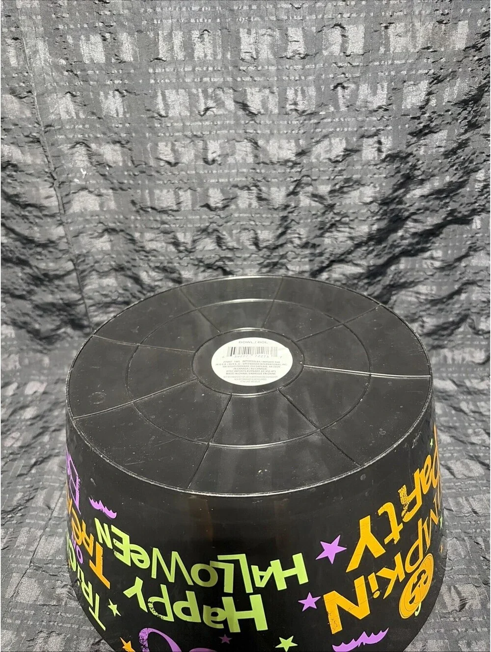 Happy Halloween Plastic Candy Bowl Container Trick-or-Treat Party Decoration 11”